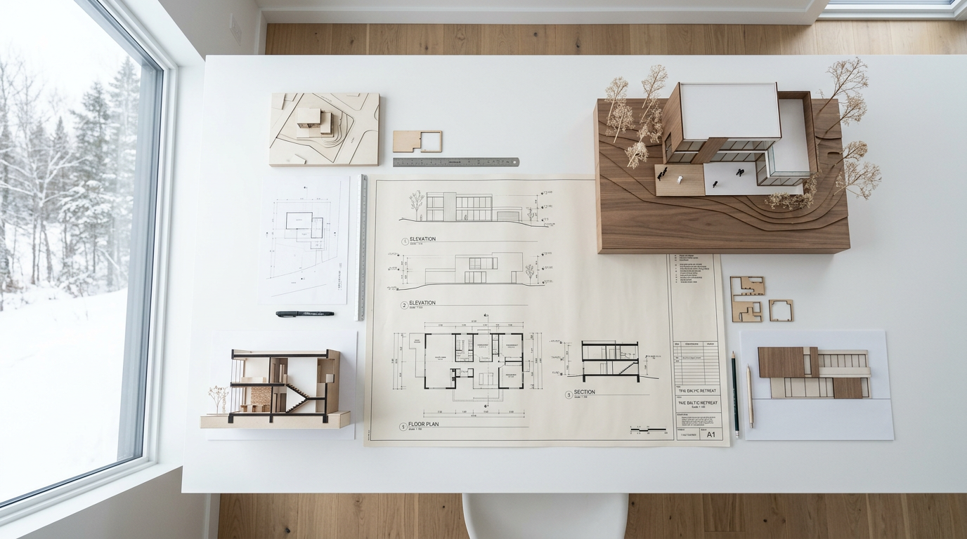 Planos de arquitectura y modelos a escala